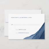 Indigo Blue Watercolor Wedding RSVP (Vorderseite)