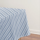 Indigo Blue, White Ticking Stripes Tableclout Tischdecke (Beispiel)