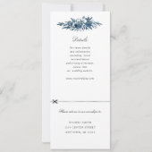 indigo Blume Einladung zur Hochzeit w uAwg beigefü (Rückseite)