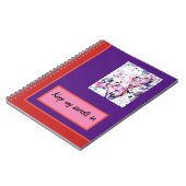 Indigo-Blume Notizblock (Linke Seite)