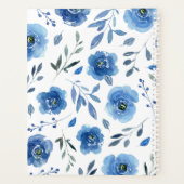 Indigo-Blume | Personalisierter Planer (Rückseite)