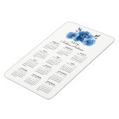 Indigo-Blume | Personalisiertes Kalendermagazin 20 Magnet (Linke Seite)