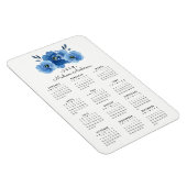 Indigo-Blume | Personalisiertes Kalendermagazin 20 Magnet (Rechte Seite)
