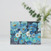 Indigo-Blume Postkarte (Stehend Vorderseite)