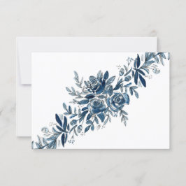 Indigo Blume Reaktion auf Hochzeiten und Auswahl d RSVP Karte