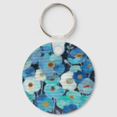 Indigo-Blume Schlüsselanhänger (Vorderseite)