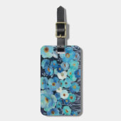 Indigo-Blumen Gepäckanhänger (Vorderseite vertikal)