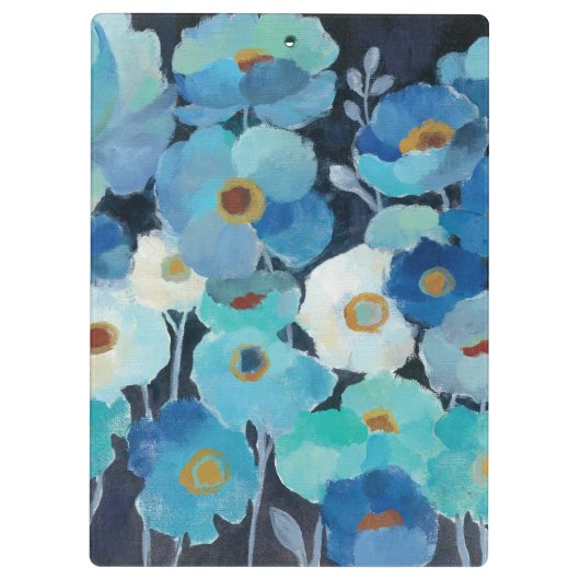 Indigo-Blumen Klemmbrett (Rückseite)