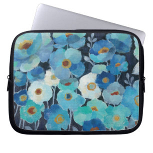 Indigo-Blumen Laptopschutzhülle