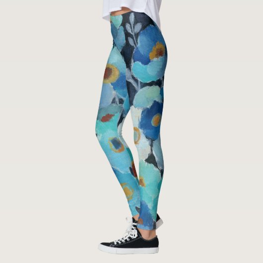 Indigo-Blumen Leggings (Links)