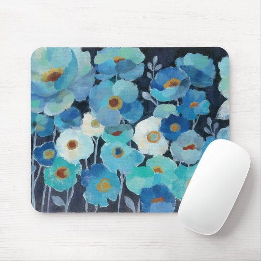 Indigo-Blumen Mousepad (Mit Mouse)