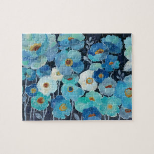 Indigo-Blumen Puzzle
