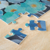 Indigo-Blumen Puzzle (Seite)