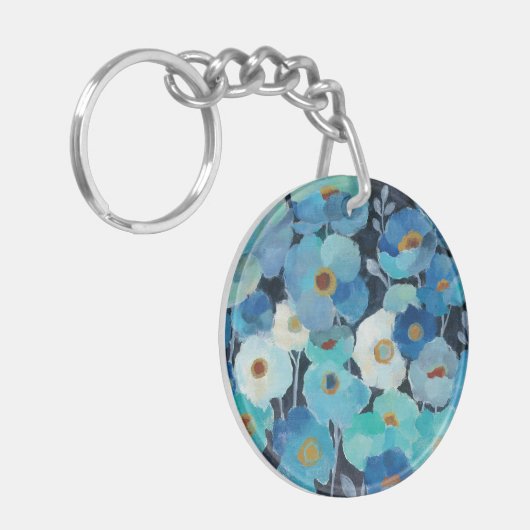 Indigo-Blumen Schlüsselanhänger (Vorderseite links)