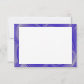 Indigo-Blumenblätter fassten leere Einladung (Rückseite)