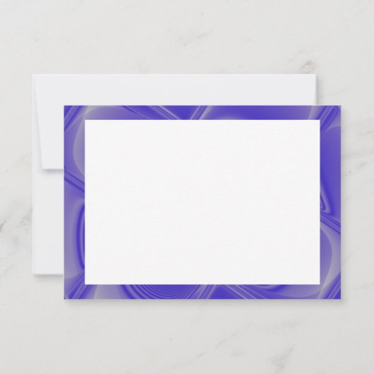 Indigo-Blumenblätter fassten leere Einladung (Rückseite)