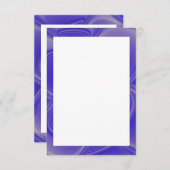 Indigo-Blumenblätter fassten leere Einladung (Vorne/Hinten)