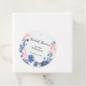 Indigo Blush Florals Brautparty individualisieren Geschenkanhänger (Beispiel)