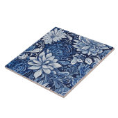 Indigo-Blütenblatt-Tapetenfliese Fliese (Seite)