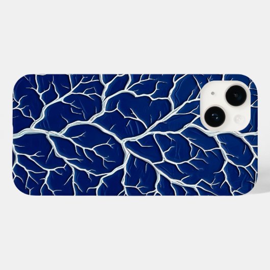 Indigo Branch Pattern iPhone Case Style (Rückseite (Horizontal))