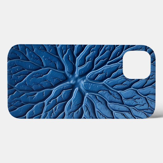 Indigo Branch Texture iPhone Case Protective Art (Rückseite (Horizontal))