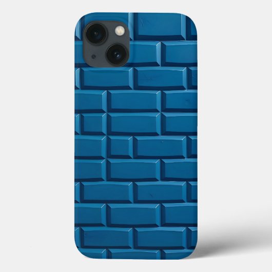Indigo Brick Design iPhone Case Strong Look (Rückseite)