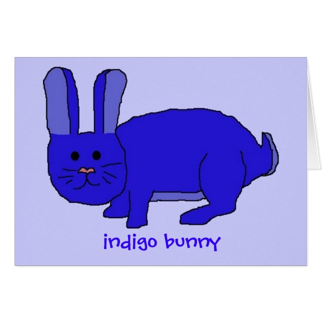 Indigo Bunny Card (Vorderseite (Horizontal))