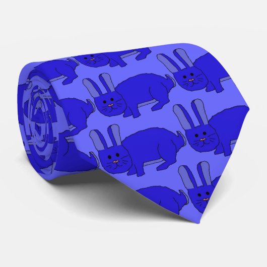 Indigo Bunny Krawatte (Gerollt)