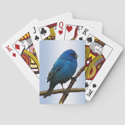 Indigo Bunting Bird Playing Cards Spielkarten (Rückseite)