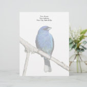 Indigo Bunting Briefbogen (Stehend Vorderseite)