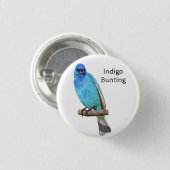Indigo Bunting Button (Vorne & Hinten)