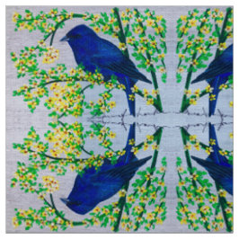 Indigo Bunting Fabric Stoff