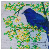 Indigo Bunting Fabric Stoff (Nahaufnahme)
