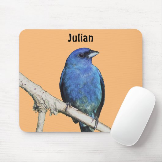 Indigo Bunting Mousepad (Mit Mouse)