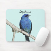 Indigo Bunting Mousepad (Mit Mouse)