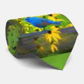 Indigo Bunting Painting - Original Bird Art Krawatte (Gerollt)