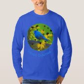 Indigo Bunting Painting - Original Bird Art T-Shirt (Vorderseite)