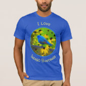 Indigo Bunting Painting - Original Bird Art T-Shirt (Vorderseite)