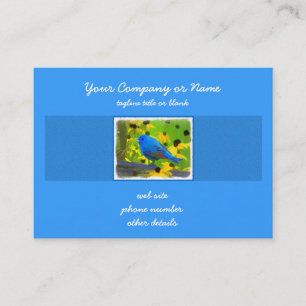 Indigo Bunting Painting - Original Bird Art Visitenkarte
