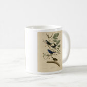 Indigo Bunting von Audubons Vögeln in Amerika Kaffeetasse (VorderseiteRechts)