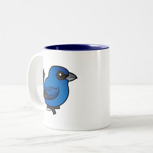 Indigo Bunting Zweifarbige Tasse (Vorderseite Links)