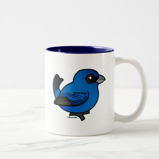 Indigo Bunting Zweifarbige Tasse (Rechts)