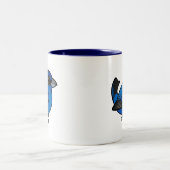 Indigo Bunting Zweifarbige Tasse (Mittel)