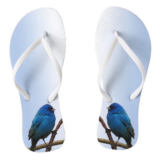 Indigo Buntings Flip Flops Badesandalen (Fußbett)