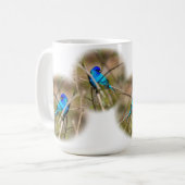 Indigo-Buntvogel Singvogel Klassischer Becher Kaffeetasse (Vorderseite Links)