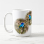 Indigo-Buntvogel Singvogel Klassischer Becher Kaffeetasse (Links)