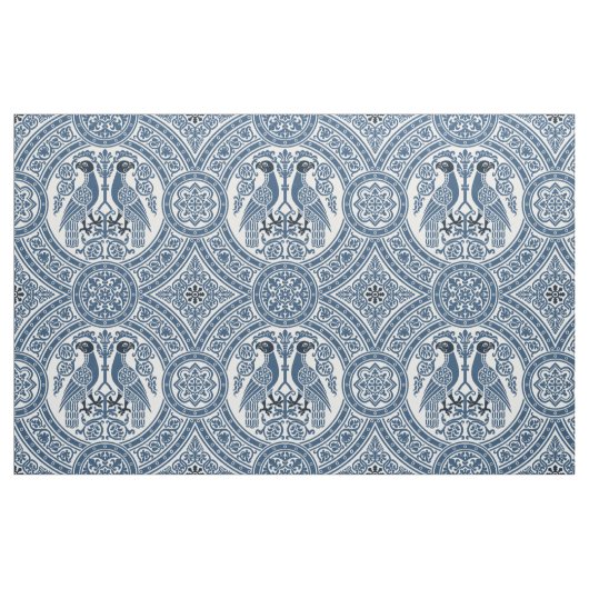 Indigo Byzantinische Vögel Stoff (Fat Quarter (45,7 x 55,9 cm))