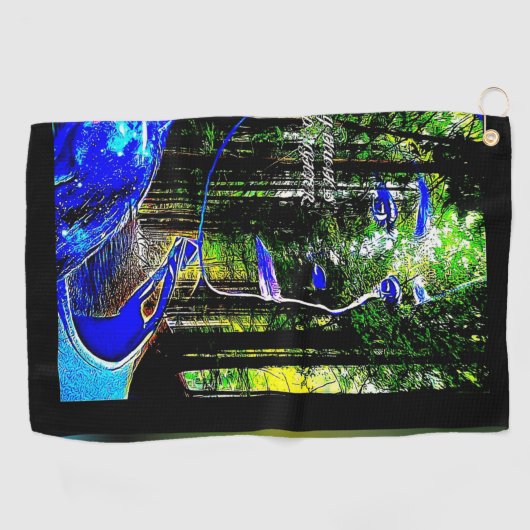 Indigo Candy 01 Golfhandtuch (Horizontal)