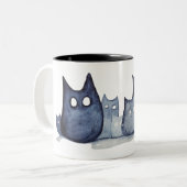 Indigo Catz Zweifarbige Tasse (Vorderseite Links)