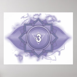Indigo chakra energy poster